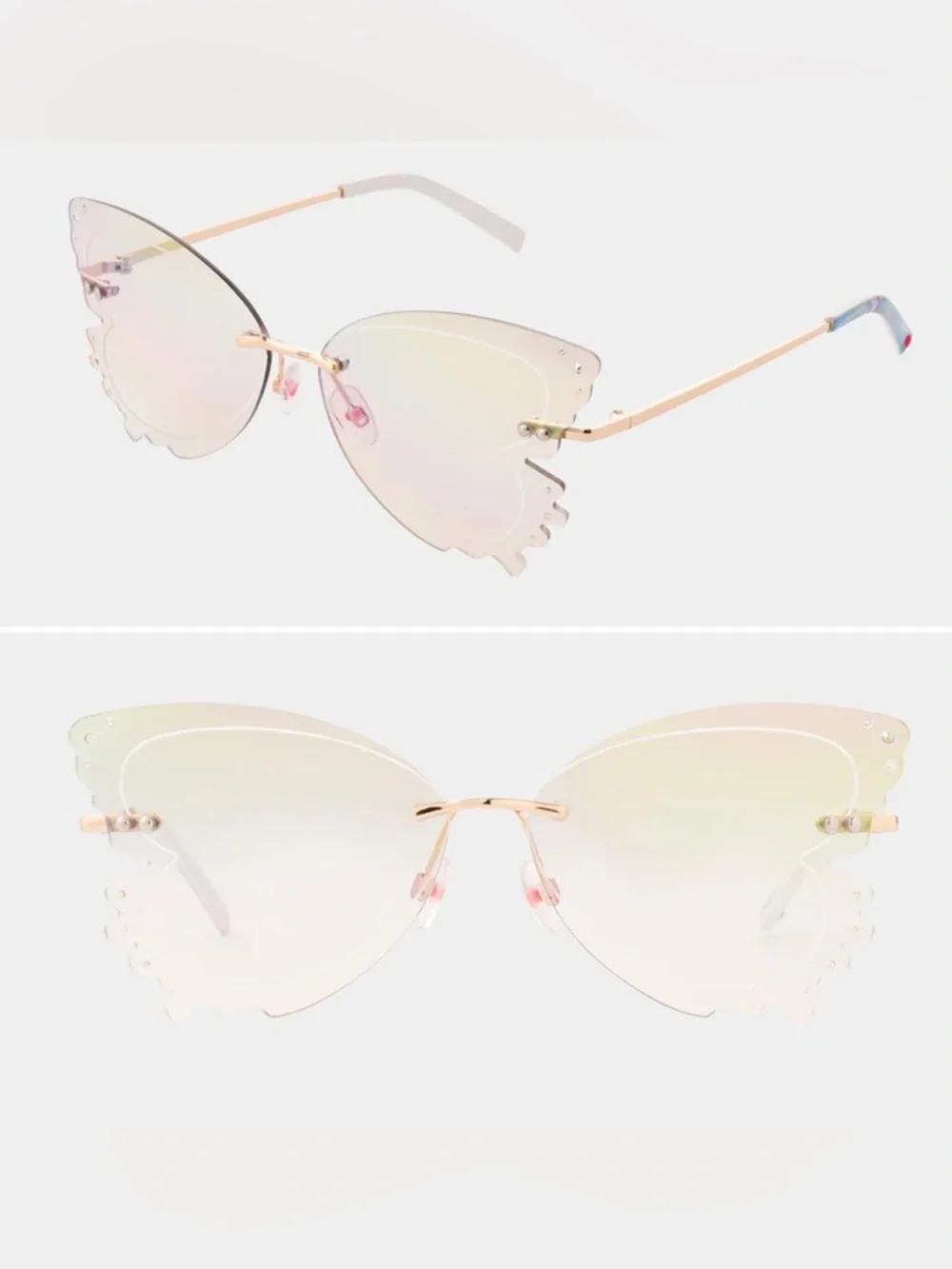 Betsey Johnson TAKE FLIGHT BUTTERFLY SUNGLASSES IRIDESCENT NEW WITH TAGS Nwt